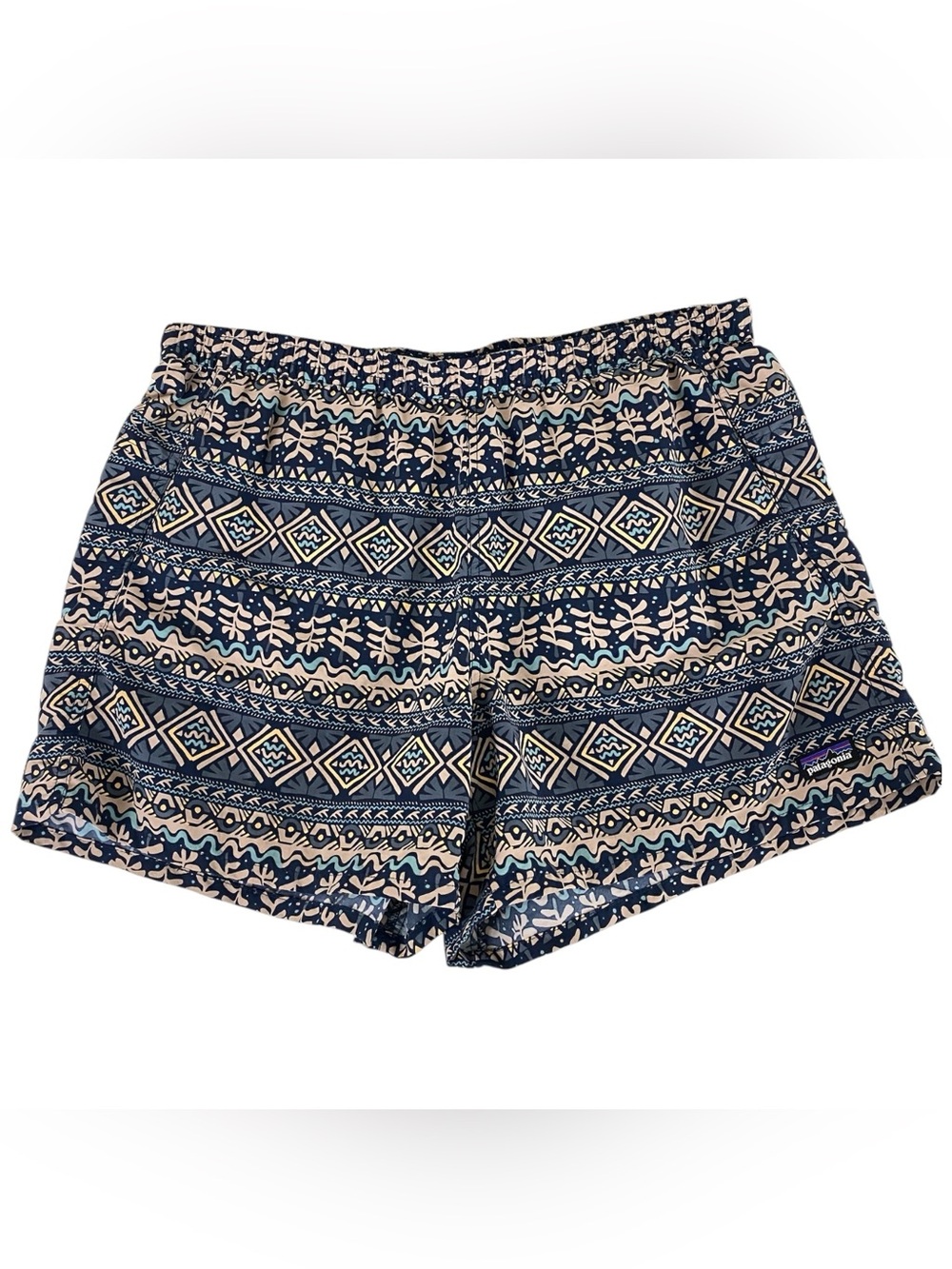 Patagonia Womens Baggies Shorts Sz Large Tribal Geometric Outdoor Unlined 57058